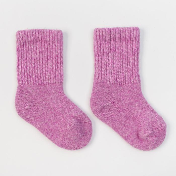 Носки детские из монгольской шерсти, цвет розовый, размер 10-12 см (1) - Фото 1