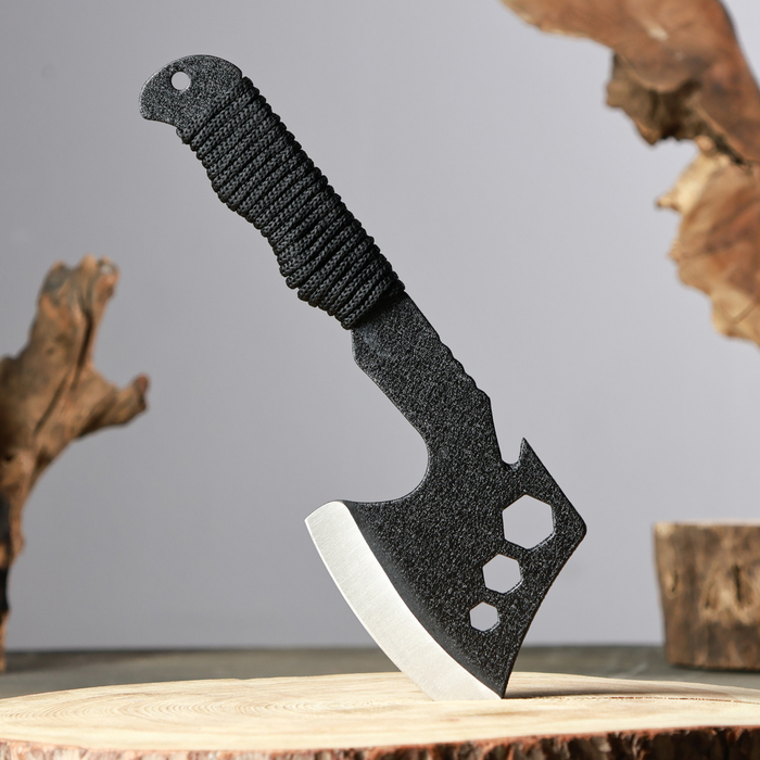 Топорик «Мастер К» в оплетке, 300 г, 26×9 см, черный - Фото 1
