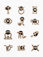 Значок «Знаки зодиака» гороскоп, белый в золоте - Фото 1