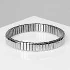 Браслет мужской «Стальной» прямоугольники, цвет серебро, d=6 см - Фото 3