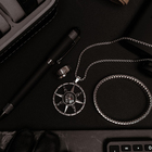 Браслет мужской «Стальной» прямоугольники, цвет серебро, d=6 см - Фото 4