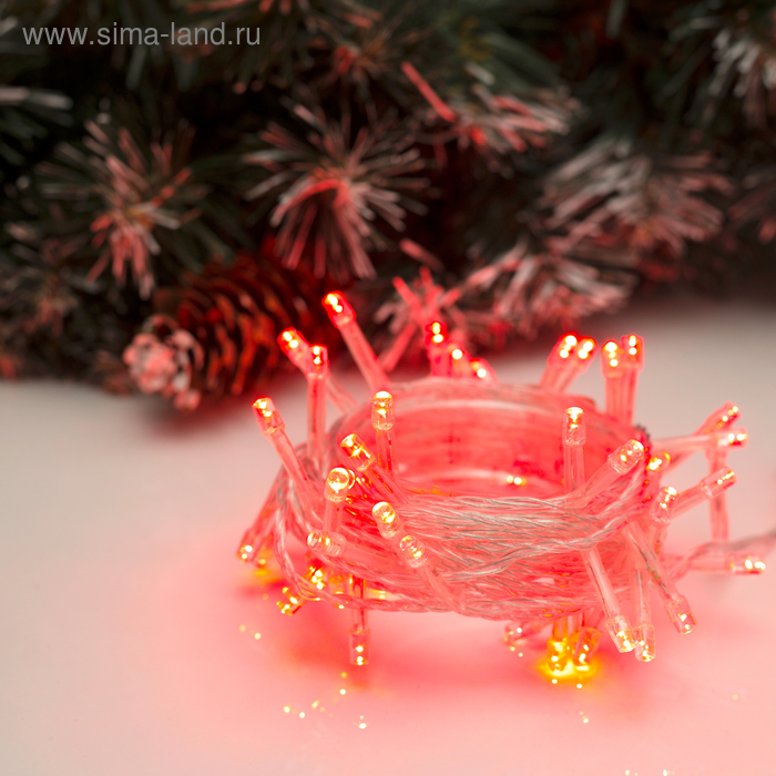 УЦЕНКА НИТЬ, 5 м, Н.С. LED-50-220V, 8 режимов, КРАСНЫЙ - Фото 1