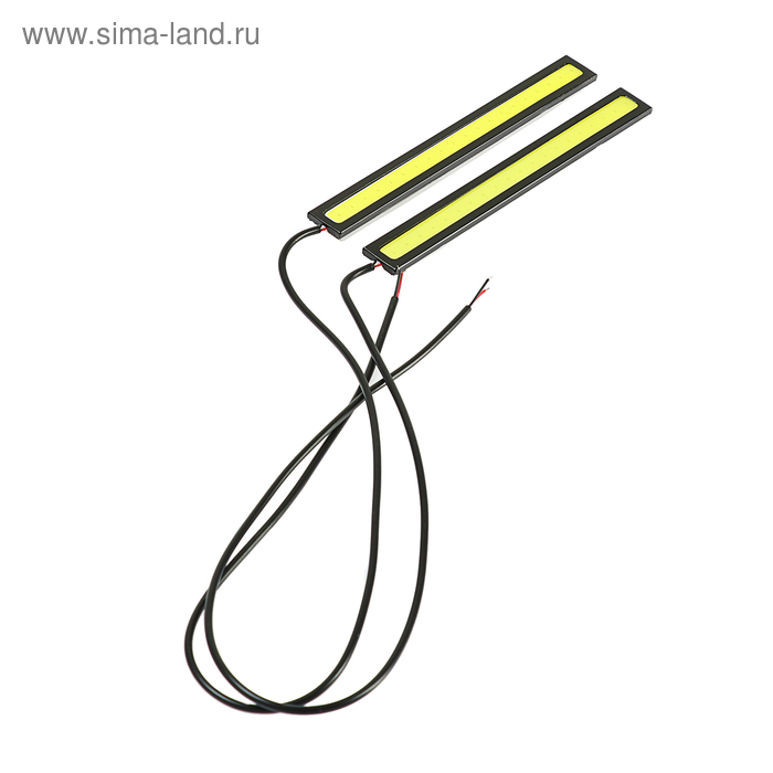 Дневные ходовые огни TORSO 1 LED-COB, 12 Вт, 2 шт, 142мм, металл, корпус черный - Фото 1