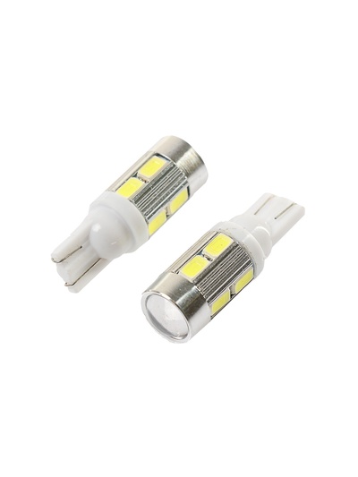 Светодиодная лампа для автомобиля CARTAGE, T10 5W5, 12 В, 10 SMD-5630, набор 2 шт.