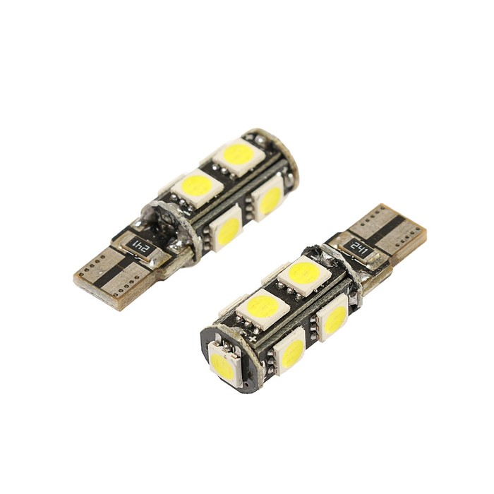 Светодиодная автомобильная лампа Cartage, T10 W5W, 12 В, 9 SMD-5050, 2 шт, свет белый - Фото 1