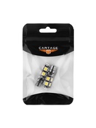 Автолампа светодиодная Cartage, T10 W5W, 12 В, 9 SMD-5050, 2 шт, свет белый - фото 809436068