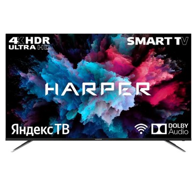 Телевизор Harper 65U750TS 65" 3840x2160/DVB-C/T2/S2/3xHDMI/2xUSB/Smart TV черный