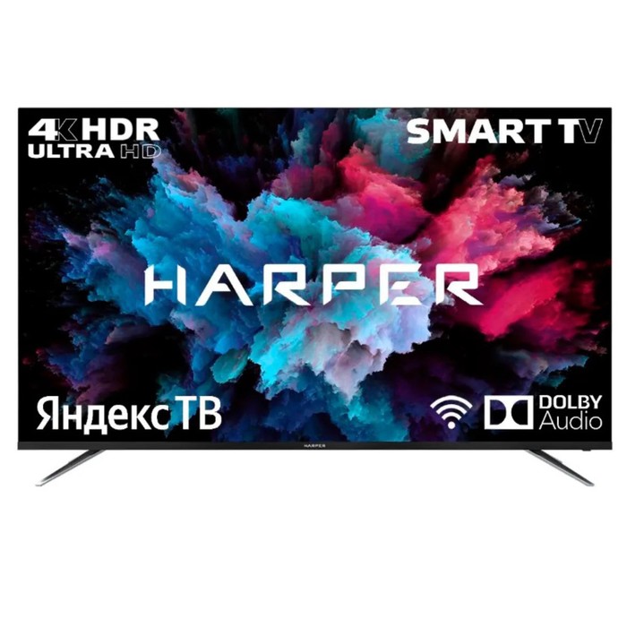 Телевизор Harper 65U750TS 65" 3840x2160/DVB-C/T2/S2/3xHDMI/2xUSB/Smart TV черный - Фото 1