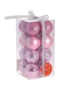 Ёлочные игрушки «Звёздная ночь», шары новогодние, набор 16 шт., d=5 см, розовый - Фото 7