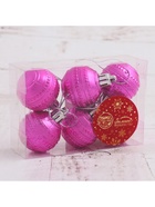 Ёлочные игрушки «Бусинка», шары новогодние, d=4 см, набор 6 шт. - Фото 4