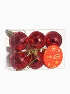 Ёлочные игрушки «Бусинка», шары новогодние, d=4 см, набор 6 шт., красный - Фото 5