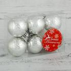 Ёлочные игрушки «Зима», шары новогодние, набор 6 шт., d=4 см, серебристый - Фото 2