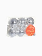 Ёлочные игрушки «Зима», шары новогодние, набор 6 шт., d=4 см, серебристый - Фото 5