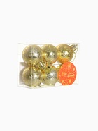 Ёлочные игрушки «Морозная зима», шары новогодние. d=4 см, 6 шт., золотистые 3505647