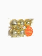 Ёлочные игрушки «Морозная зима», шары новогодние. d=4 см, 6 шт., золотистые - Фото 5