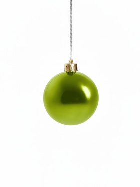 Ёлочные игрушки «Глянец», шары новогодние, d=3 см, набор 6 шт., зелёный (комплект 4 шт)