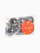 Ёлочные игрушки «Глянец», шары новогодние, d=3 см, набор 6 шт., серебро - Фото 5