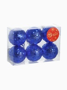 Ёлочные игрушки «Звёздная ночь», шары новогодние, d=6 см, набор 6 шт., синий - Фото 4