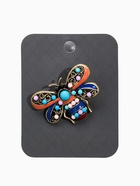 Брошь этника «Муха», цветная в чернёном золоте - Фото 4