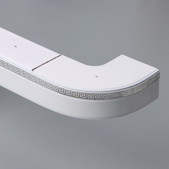 Карниз двухрядный, «Ультракомпакт. Лабиринт», 160 см, с декоративной планкой, белый - Фото 1