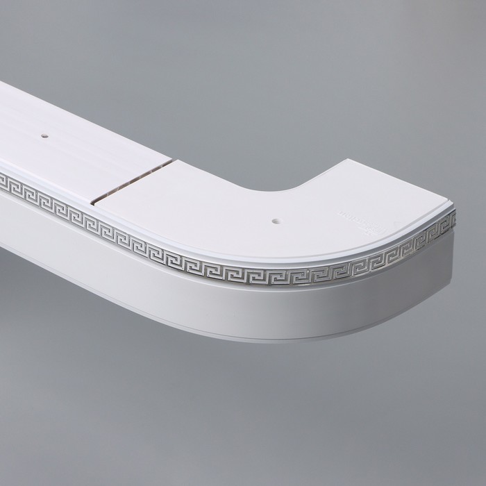 Карниз двухрядный «Ультракомпакт. Лабиринт», 180 см, с декоративной планкой, белый - Фото 1