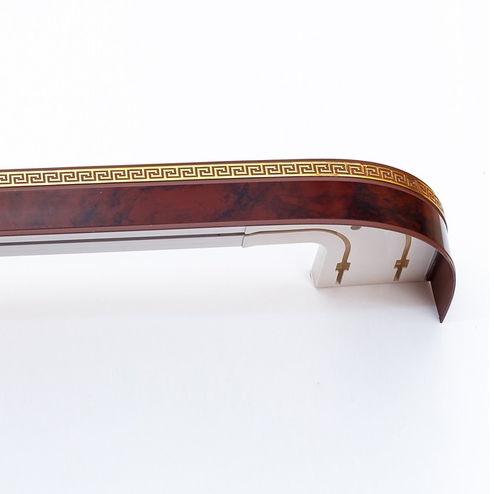 Карниз двухрядный «Ультракомпакт. Лабиринт», 240 см, с декоративной планкой, цвет бордовый - Фото 1