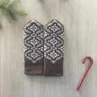 Варежки женские, цвет бежевый, размер 18 - Фото 1