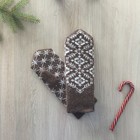 Варежки женские, цвет бежевый, размер 18 - Фото 2