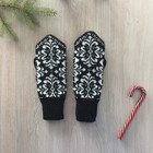 Варежки женские, цвет чёрный, размер 18 - Фото 1