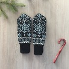 Варежки женские, цвет чёрный, размер 18 - Фото 1