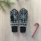 Варежки женские, цвет чёрный, размер 18 - Фото 2