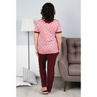 Пижама женская (футболка, брюки) Незабудка-2 цвет сухая роза, р-р 50 - Фото 2