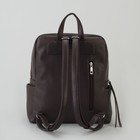 Рюкзак, отдел на молнии, наружный карман, цвет коричневый - Фото 3