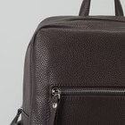 Рюкзак, отдел на молнии, наружный карман, цвет коричневый - Фото 4