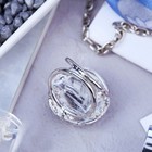 Кольцо для платка «Кристалл» круг, цвет белый в серебре - Фото 2