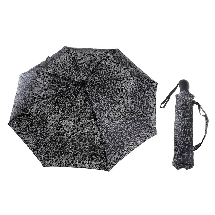 Зонт полуавтоматический "Рептилия", R=55см, цвет кофейный - Фото 1