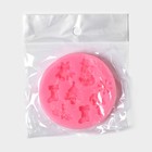 Силиконовый молд «Новогодняя атрибутика», 6,5×6,5 см, цвет розовый - Фото 4