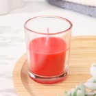 Свеча ароматическая в стекле 5х6см, клубника - Фото 2