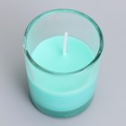 Свеча ароматическая в стакане 5×6 см, яблоко - Фото 4