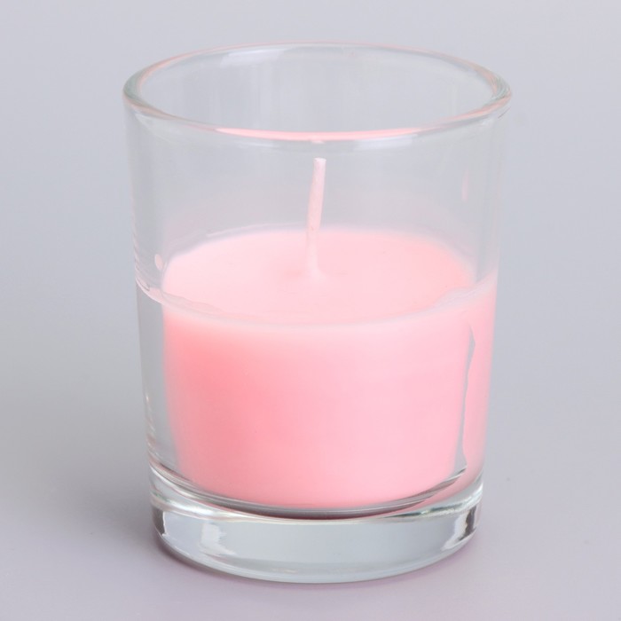 Свеча  ароматическая в стекле 5х6см, роза - фото 1881909601