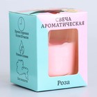 Свеча ароматическая в стакане 5×6 см, роза - Фото 5