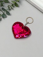 Брелок для ключей на кольце «Пайетки. Сердечко», текстиль, 9×8 см, МИКС - Фото 5