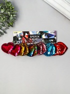 Брелок для ключей на кольце «Пайетки. Сердечко», текстиль, 9×8 см, МИКС - Фото 8