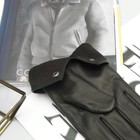 Перчатки мужские, размер 23, кожа козы, подклад флис, цвет чёрный - Фото 3