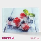 Доска разделочная стеклянная Доляна «Ледяная свежесть», 30×20 см - фото 4254322