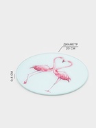 Доска разделочная Доляна «Влюблённые фламинго», d=20 см, стекло - Фото 2