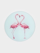 Доска разделочная Доляна «Влюблённые фламинго», d=20 см, стекло - Фото 3