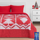 Постельное бельё «Этель» 2 сп Новогодняя вязка 175×215 см, 200×220 см, 70×70 см - 2 шт., поплин - Фото 1