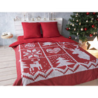 Постельное бельё «Этель» 2 сп Новогодняя вязка 175×215 см, 200×220 см, 70×70 см - 2 шт., поплин - Фото 3