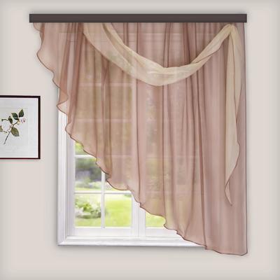 Комплект штор для кухни Witerra Весна 280х160см, какао, правая, пэ100%